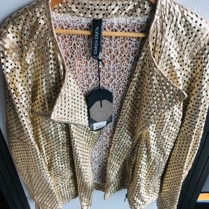 Giorgio Brato Mesh Moto Leather Jacket sz 44